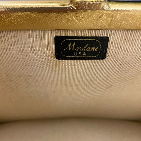 Vintage!  Gold Clutch Purse & Shoulder Bag - Picture 6 of 8